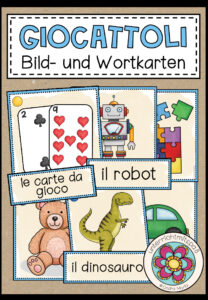 Giocattoli (Spielzeug)- Bild- und Wortkarten (Italienisch)