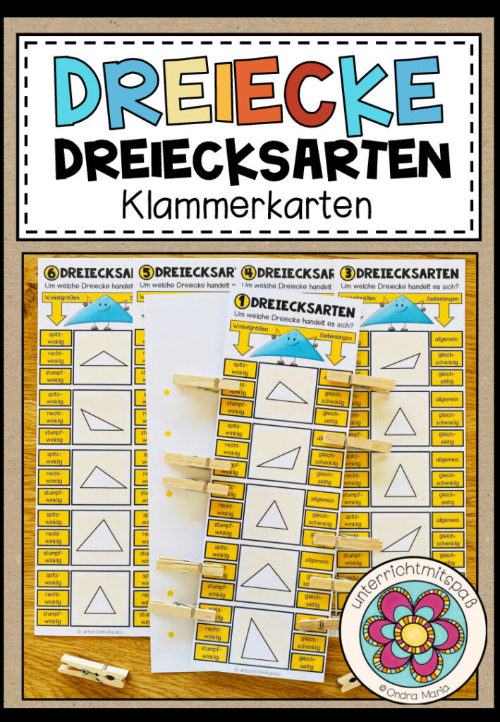 DREIECKE – Dreiecksarten (6 Klammerkarten)
