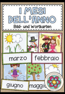 I MESI DELL’ANNO (Monate) – Bild- und Wortkarten (Italienisch)