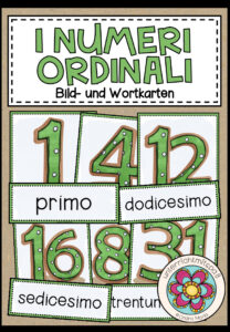 I NUMERI ORDINALI (Ordinalzahlen) – Bild- und Wortkarten (Italienisch)
