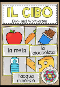 IL CIBO (Lebensmittel) – Bild- und Wortkarten (Italienisch)