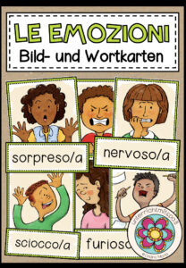 LE EMOZIONI (Gefühle) – Bild- und Wortkarten (Italienisch)