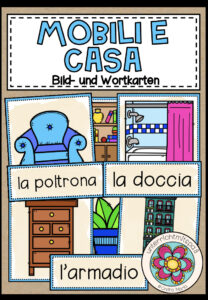 MOBILI E CASE (Zuhause) – Bild- und Wortkarten (Italienisch)