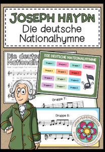 Die deutsche Nationalhymne – Melodiekarten + Notenblatt