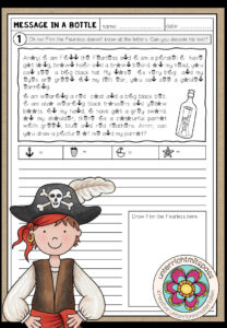 Message in a bottle (Describing people) – Worksheet