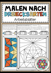 DREIECKE – Malen nach Dreiecksarten (Arbeitsblätter)