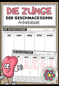 Der Geschmackssinn – Lebensmittel Zuordnen (Arbeitsblatt)