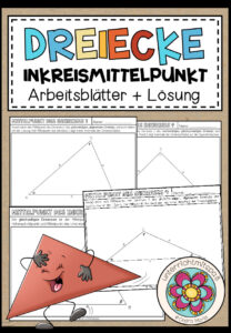 DREIECKE – Mittelpunkt des Inkreises (10 Arbeitsblätter)