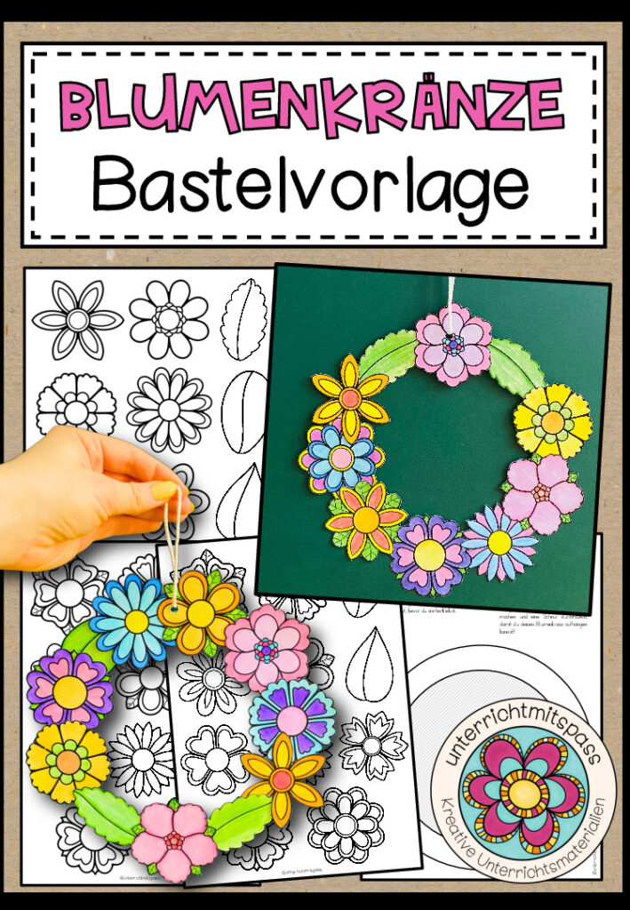 Blumenkränze – Bastelvorlagen
