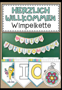 HERZLICH WILLKOMMEN (Erster Schultag) – Wimpelkette