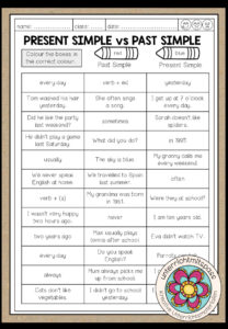 Present Simple vs Past Simple – Worksheet 1