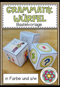 Grammatik Würfel – Bastelvorlage