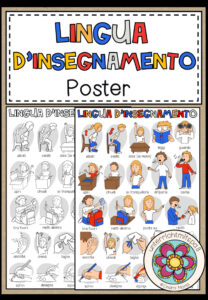 LINGUA D’INSEGNAMENTO (Begriffe im Unterricht) – Poster (Italienisch)