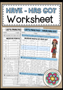 HAVE/HAS GOT – Worksheet (negative statements)
