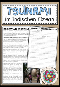 TSUNAMI im Indischen Ozean – Lesetext mit Fragen (2-fach differenziert)