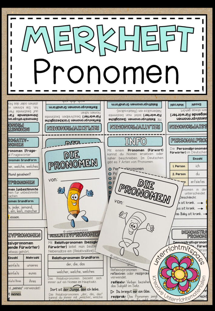 PRONOMEN – Merkheft / Faltheft (für den Deutschunterricht)