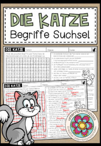 DIE KATZE – Begriffe Suchsel