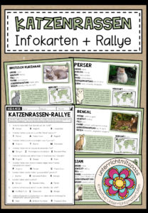 KATZENRASSEN – Infoposter + Rallye (Arbeitsblatt)