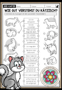 KATZENSPRACHE – Arbeitsblatt
