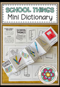 SCHOOL THINGS – Mini Dictionary (Leporello)