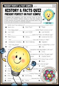 Past Simple vs Present Perfect Simple – History and Facts Quiz (Worksheet)