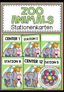 ZOO ANIMALS – Stationenkarten