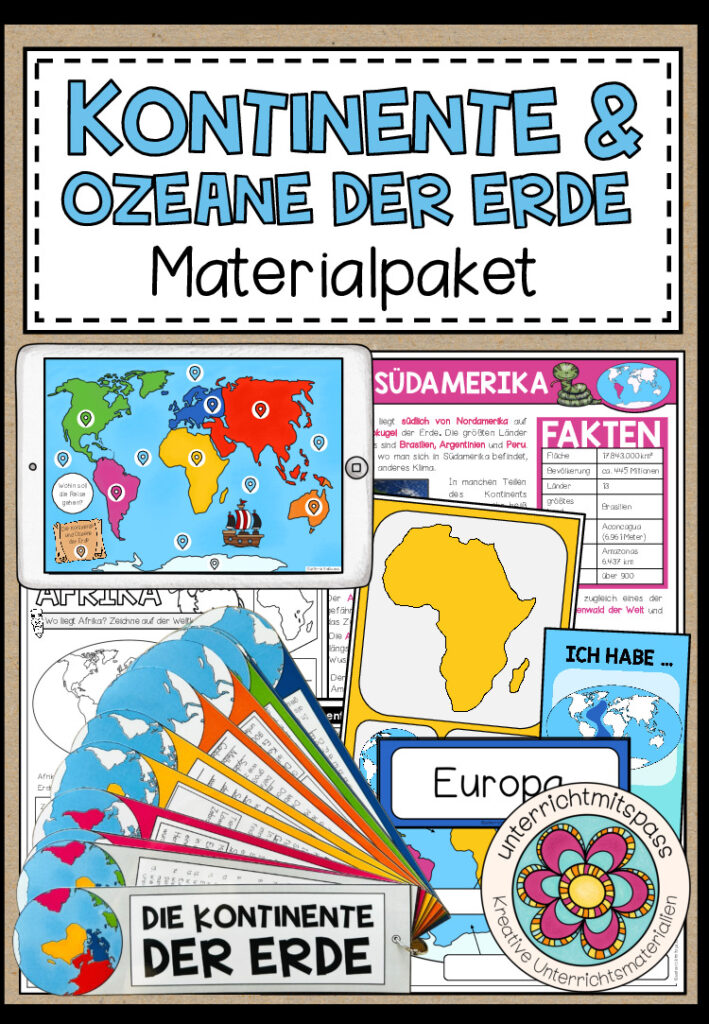 KONTINENTE UND OZEANE DER ERDE – Materialpaket