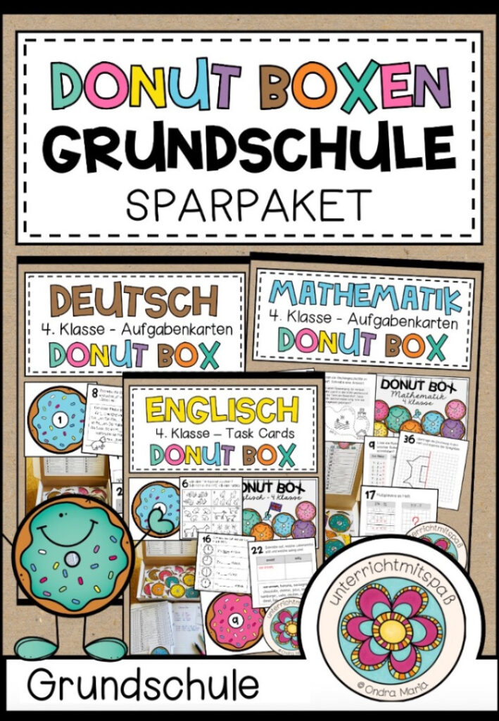 DONUT BOXEN – GRUNDSCHULE (Deutsch, Mathe, Englisch) – SPARPAKET