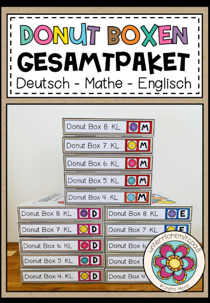 DONUT BOXEN – GESAMTPAKET (Deutsch, Mathe und Englisch)