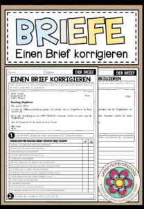 BRIEFE – Einen förmlichen Brief korrigieren (Arbeitsblatt) 2-fach differenziert