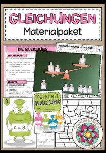 Cover des Pakets „GLEICHUNGEN - Materialpaket (5. Schulstufe)“