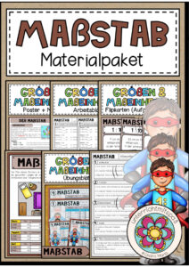 Cover des Pakets „DER MAßSTAB (Größen und Maßeinheiten) - Materialpaket“