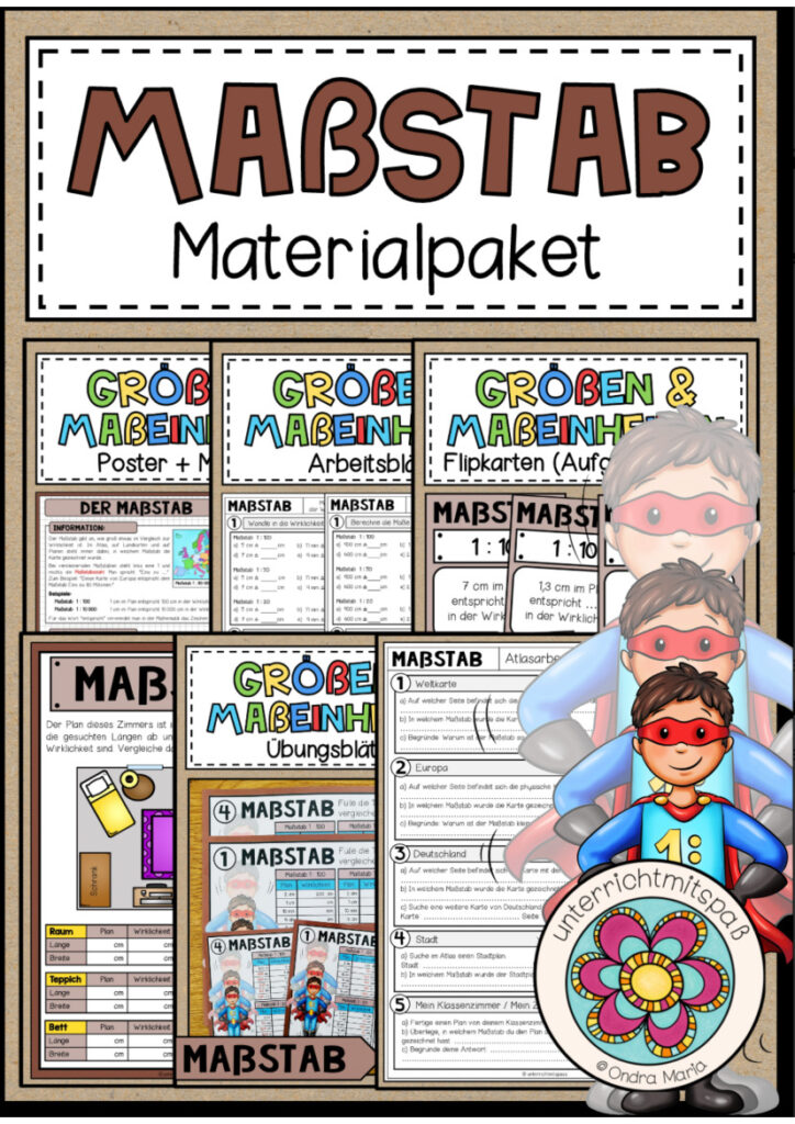 DER MAßSTAB (Größen und Maßeinheiten) – Materialpaket