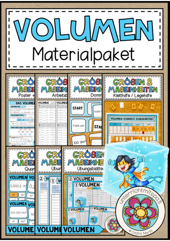 VOLUMEN (Größen und Maßeinheiten) – Materialpaket
