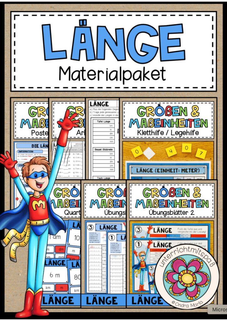 LÄNGE (Größen und Maßeinheiten) – Materialpaket