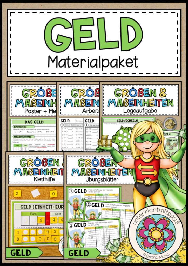 GELD (Größen und Maßeinheiten) – Materialpaket