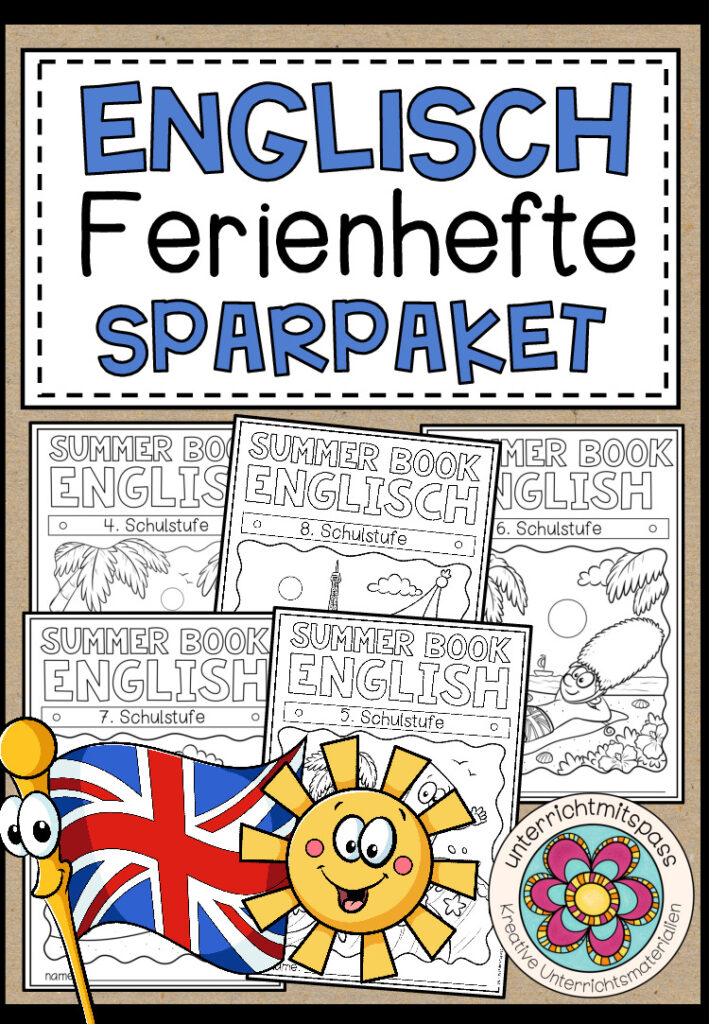 ENGLISCH – FERIENHEFTE / WIEDERHOLUNGSHEFTE – SPARPAKET(4.-8. Schulstufe)