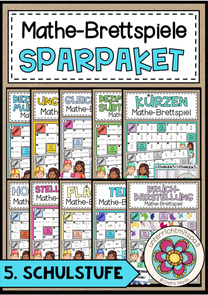 MATHE–BRETTSPIELE – SPARPAKET – 5. Schulstufe