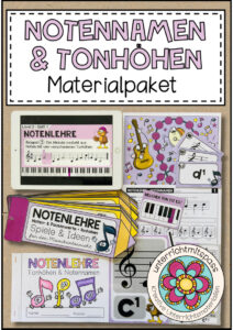 Cover des Pakets „NOTENNAMEN & TONHÖHEN - Materialpaket (4.-5. Schulstufe)“