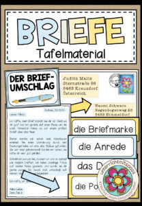 BRIEFE – Tafelmaterial (persönlicher und förmlicher Brief + Umschlag)