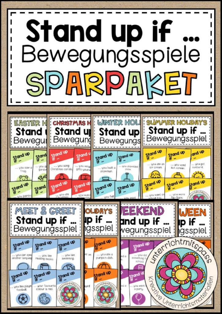 Stand up if … (Steh auf, wenn …) – Bewegungsspiele – SPARPAKET