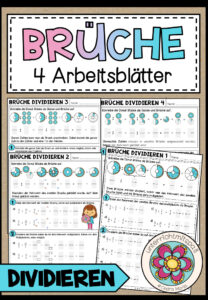 BRÜCHE – Division (4 Arbeitsblätter)