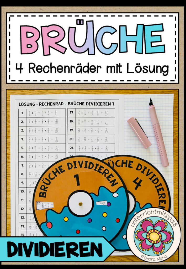 BRÜCHE – Division (4 Rechenräder)