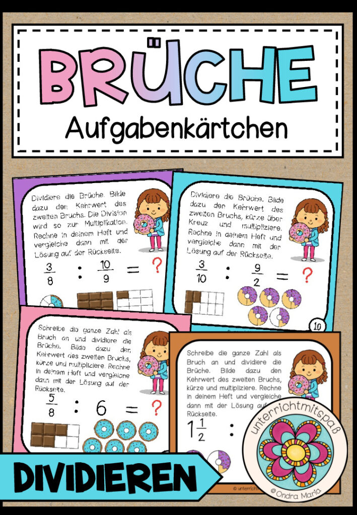 BRÜCHE – Division (Aufgabenkärtchen)