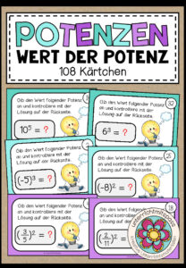 POTENZEN (Wert der Potenz) – 108 Kärtchen