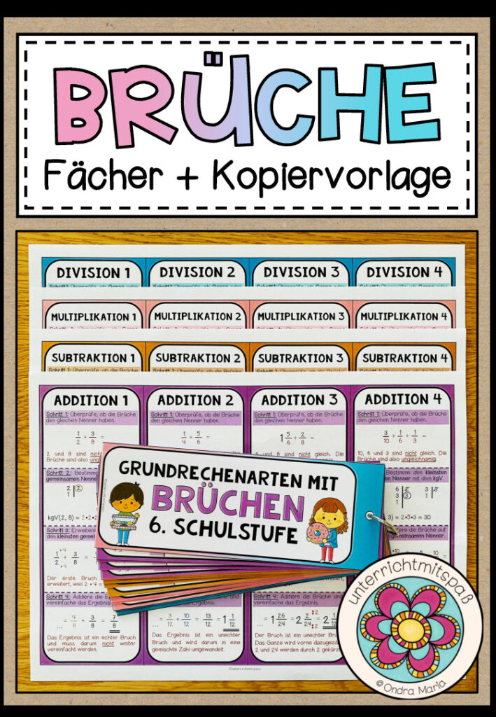 BRÜCHE – Fächer + Kopiervorlage (Hilfestellung)