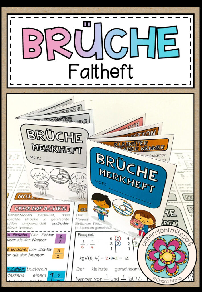 BRÜCHE (6. Schulstufe) – Faltheft (Merkheft)