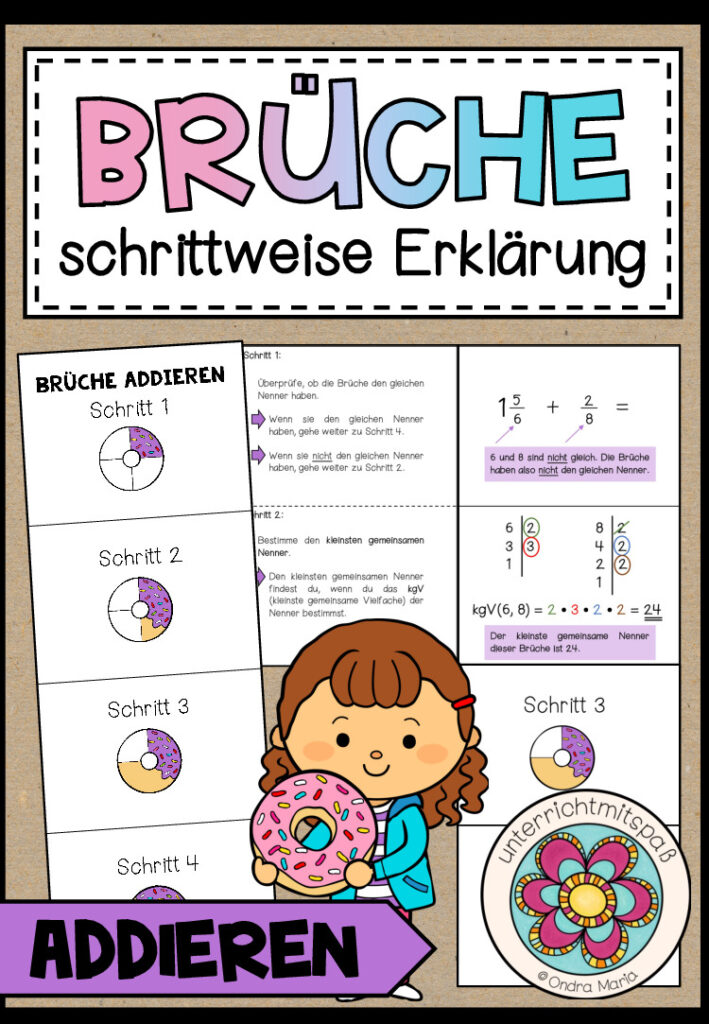 BRÜCHE ADDIEREN – schrittweise Erklärung