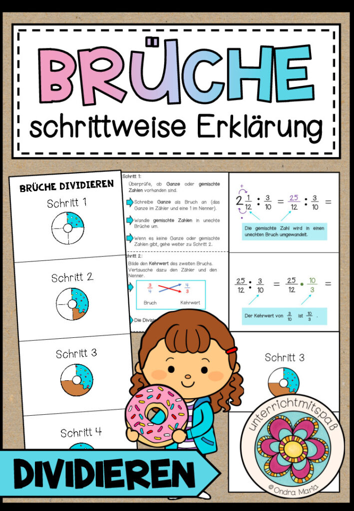 BRÜCHE DIVIDIEREN – schrittweise Erklärung