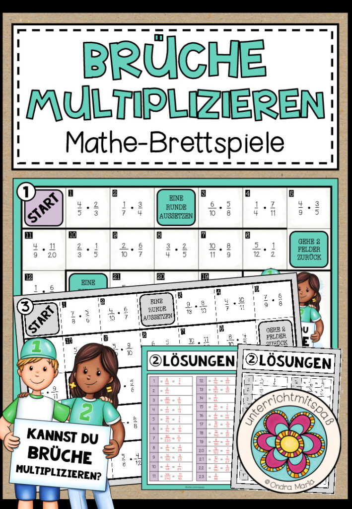 BRÜCHE MULTIPLIZIEREN – 3 Mathe-Brettspiele